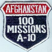 A-10 100 Missions (Afghanistan) Shield
