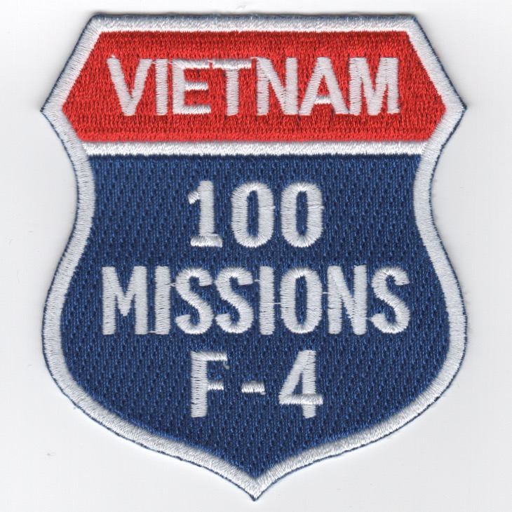F-4 '100 Missions/North Vietnam' Shield Patch