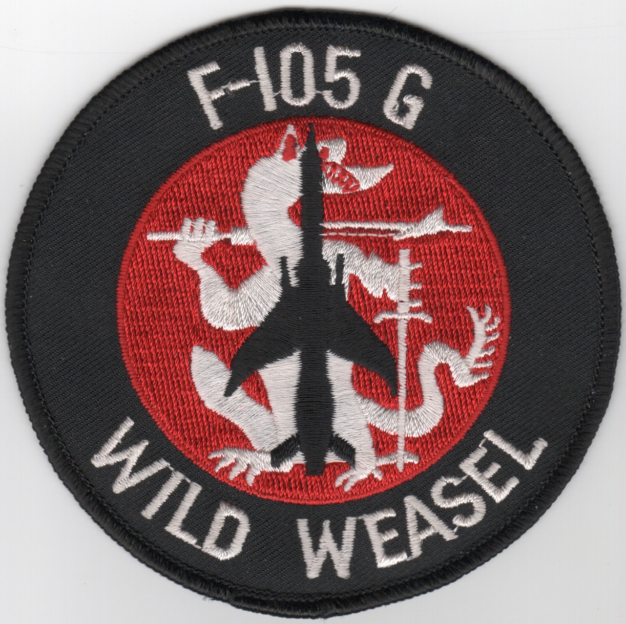 128TFS F-105G Wild Weasel Patch (Red/White/Original)