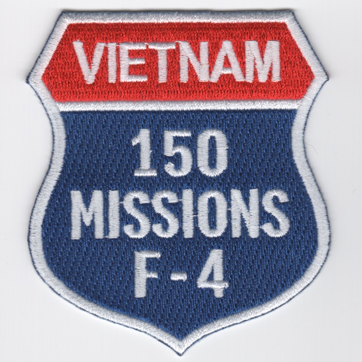 F-4 '150 Missions/North Vietnam' Shield Patch