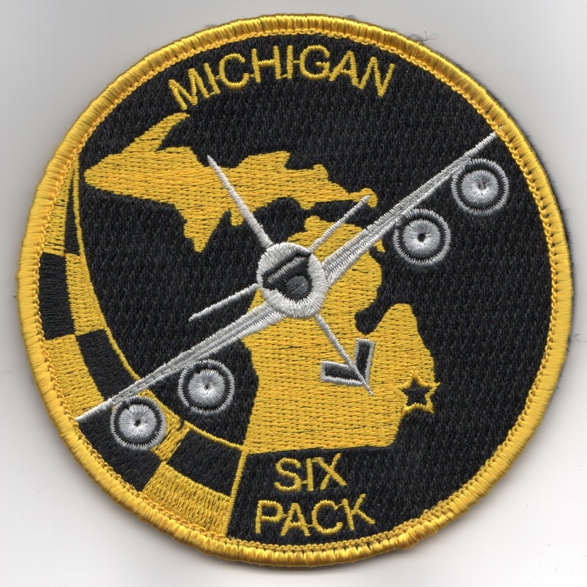 171ARS/MI ANG 'SIX-Pack' Patch (Black-DARK Yellow/Velcro)