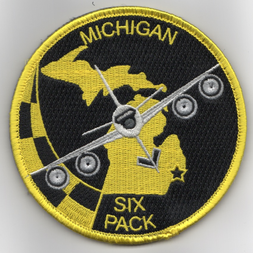 171ARS/MI ANG 'SIX-Pack' Patch (Black-LIGHT Yellow/Velcro)