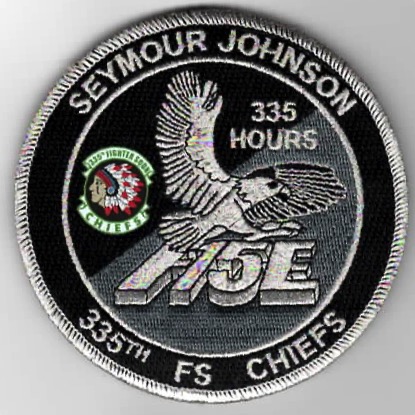 335FS F-15E 335 Hours 'Tinsel' Patch (Black)
