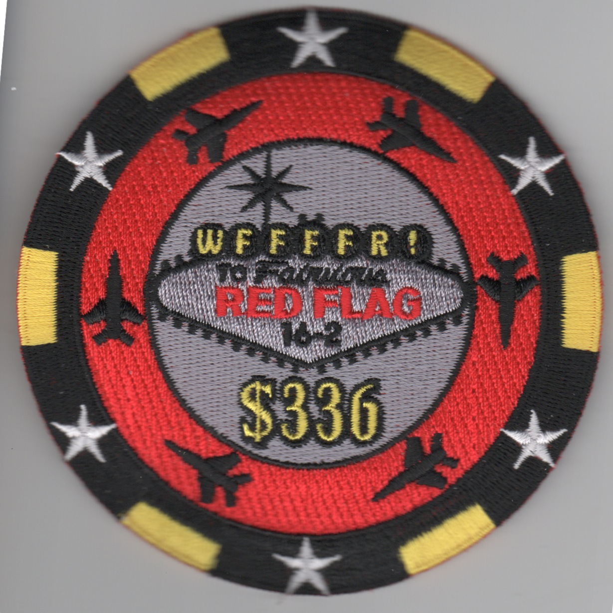 336FS 'Red Flag 16-3' Poker Chip Patch