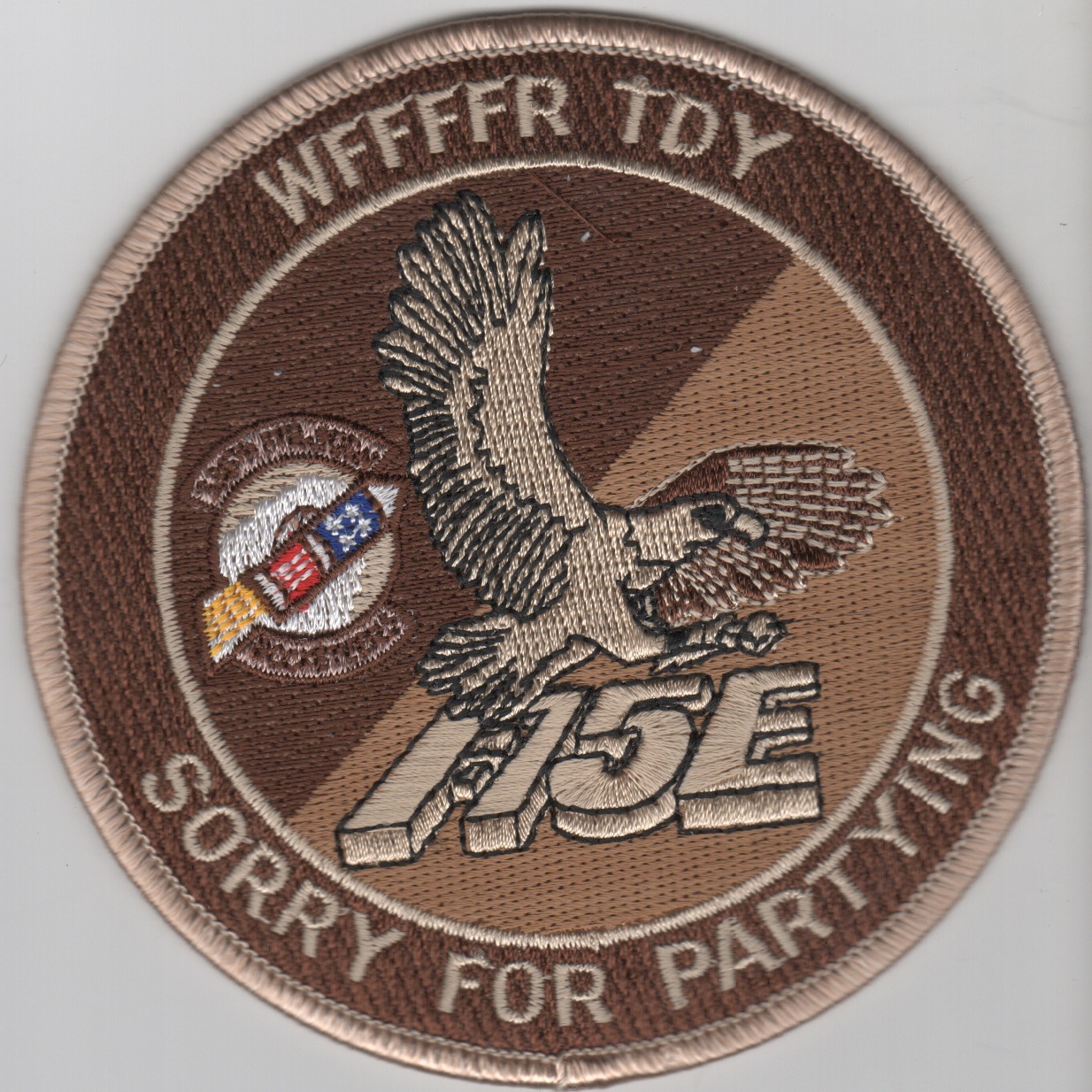 336FS F-15E 'WFFFFR Tinsel' Patch (Desert)