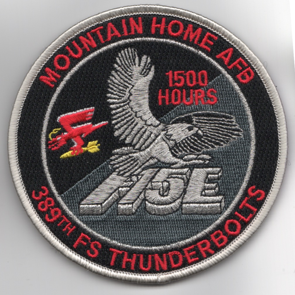 389FS F-15E 'Tinsel' Patch (Red Letters/1500 Hours/V)