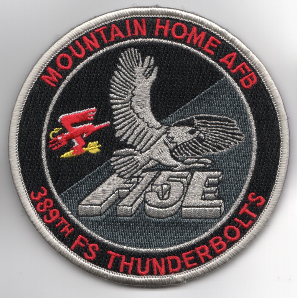 389FS F-15E 'Tinsel' Patch (Red Letters/NO Hours/V)