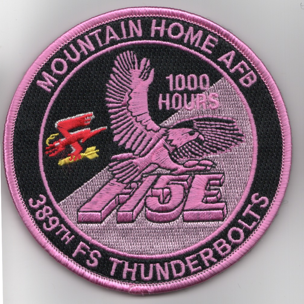 389FS F-15E 'Tinsel' Patch (PINK/1000 Hours/V)