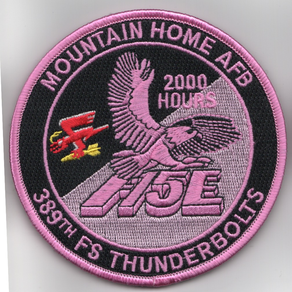 389FS F-15E 'Tinsel' Patch (PINK/2000 Hours/V)