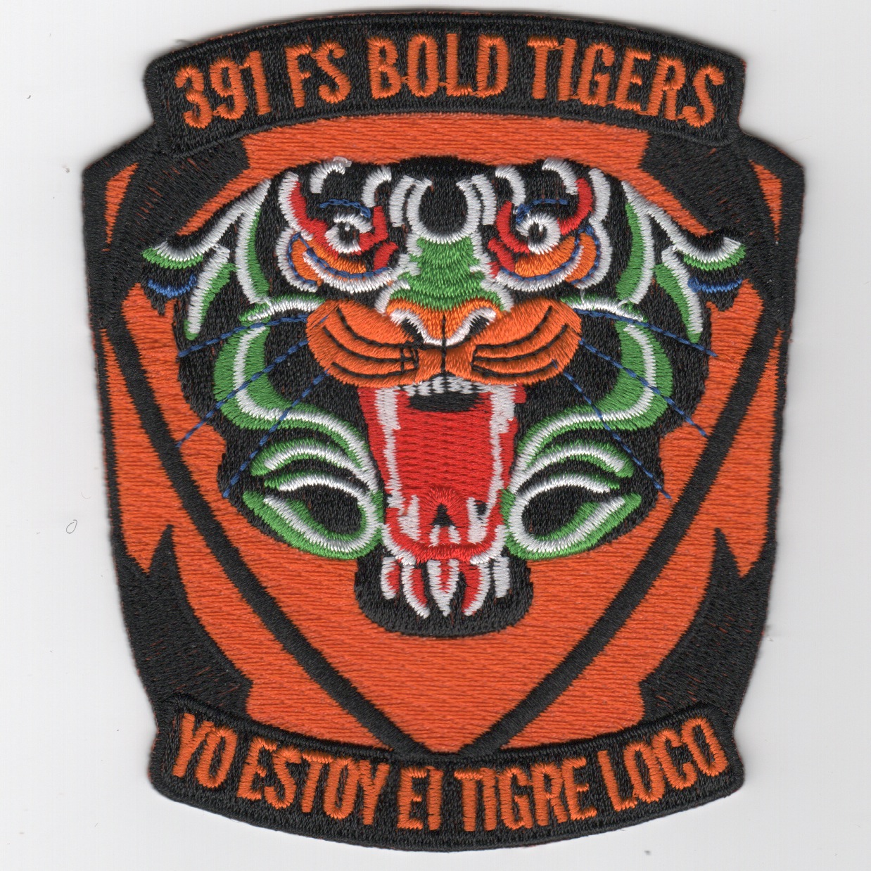 391FS Historical 'Tiger-Face' Patch (Org/Green)