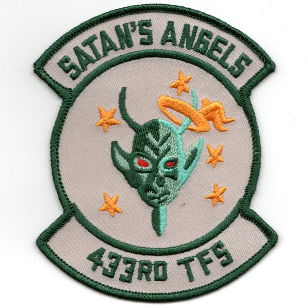 433TFS 'SATANS ANGELS' Patch (Tan-Green/K)