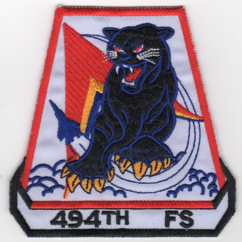 494FS Sqdn 'FEZ' Patch (Red-Wht/K)
