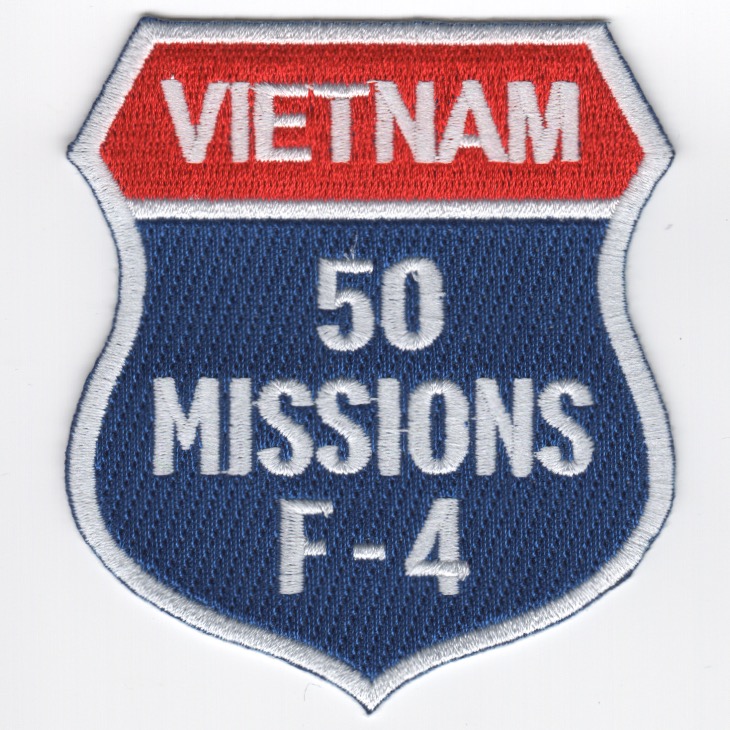 F-4 '50 Missions/North Vietnam' Shield Patch