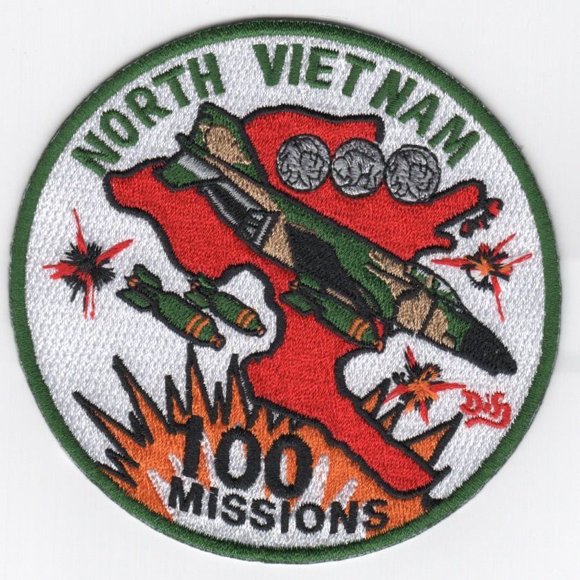 555TFS F-4 100 Missions (N. Vietnam)' Patch