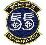55th Fighter Squadron Patch (3-Tab/No Velcro)