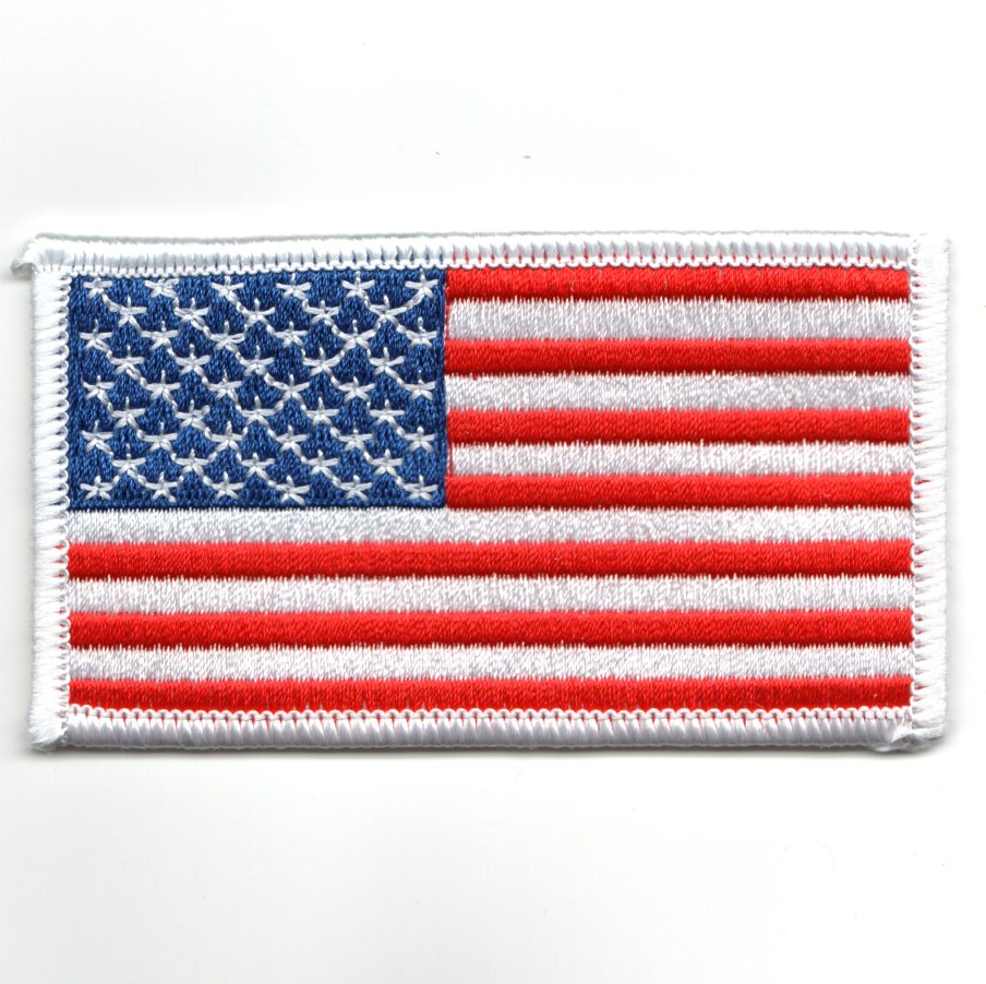 American Flag (White Border/No Velcro)
