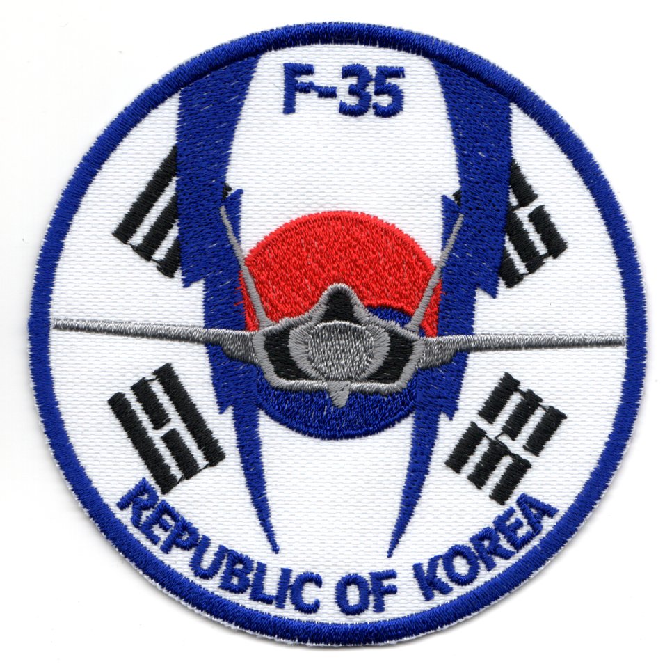 F-35 'Republic of Korea' Patch (White-Blue/K)