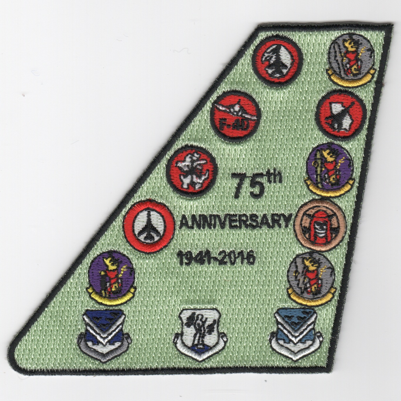 128 ACCS 75th Anniversary Tailfin Patch (Gaggle)