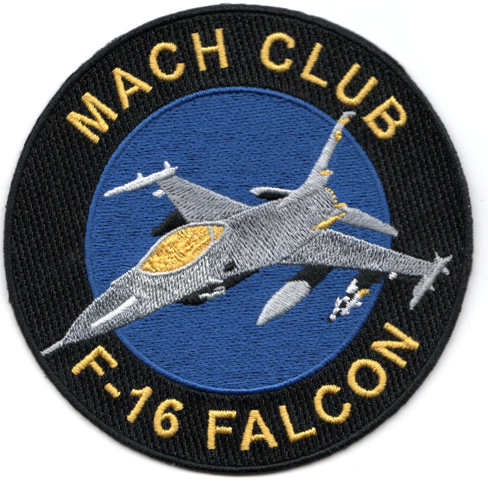 MACH CLUB Patch: F-16 Falcon