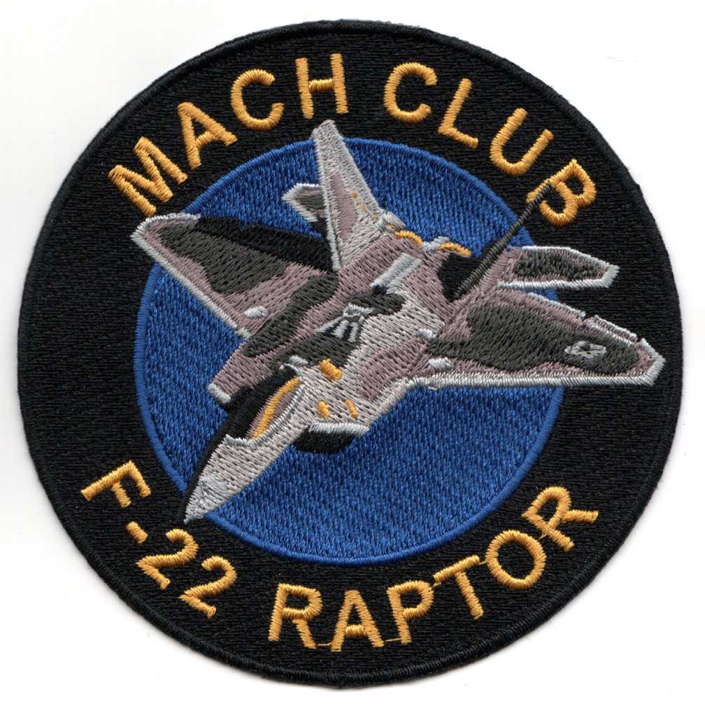 MACH CLUB Patch: F-22 (Desert Camo)