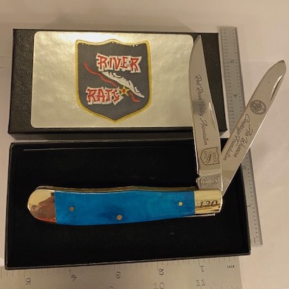 RRVA/AWCF 2-Bladed Pocket-Knife (Blue)