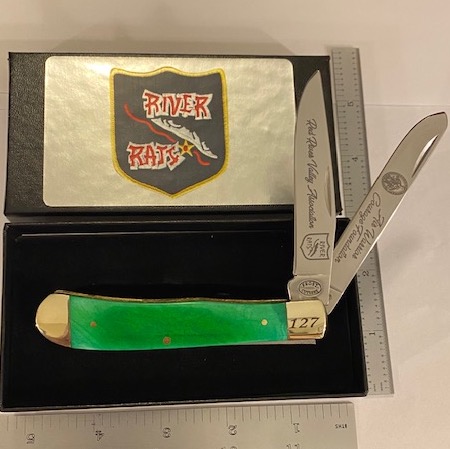 RRVA/AWCF 2-Bladed Pocket-Knife (Green)