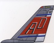 VF-101 F-14 Tomcat Tail Fin (Red/Gray/'AD')