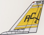 VF-32 F-14 Tomcat Tail Fin (Yellow/NO Text)