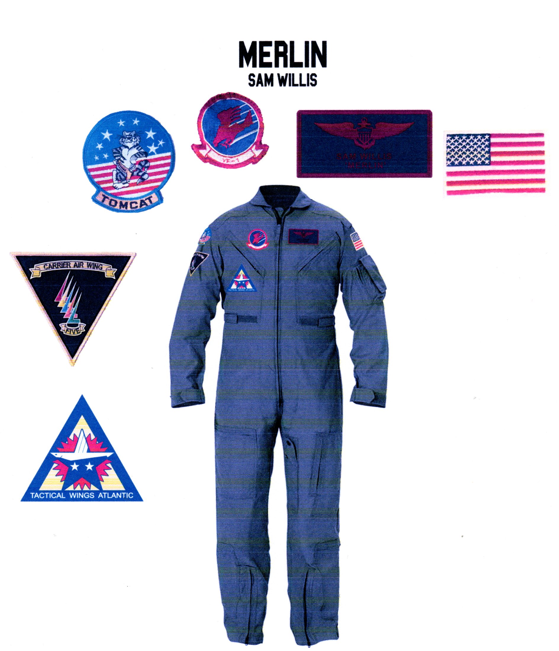TOPGUN (1986): 'MERLIN' Flight Suit