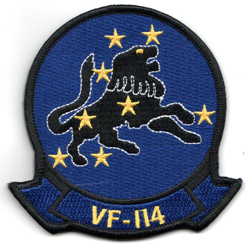 VF-114 Squadron Patch (Black Lion/Blue)