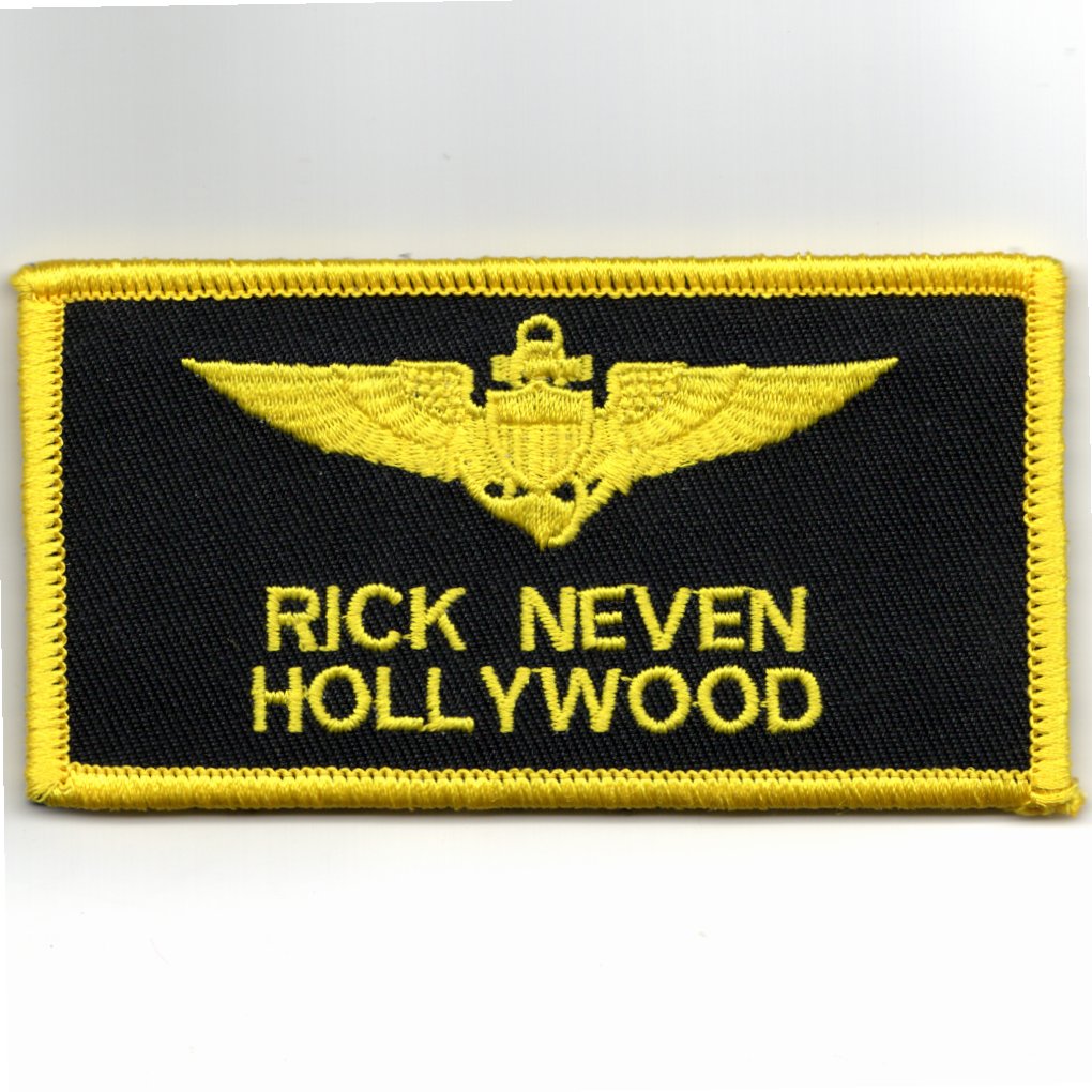 TOPGUN: RICK 'HOLLYWOOD' NEVEN Nametag (LIGHT Yellow/V)