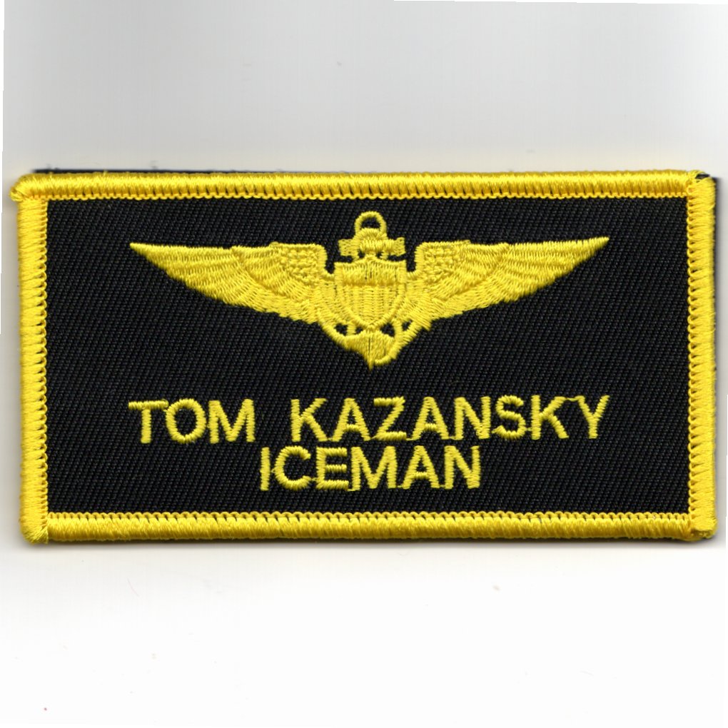 TOPGUN: TOM 'ICEMAN' KAZANSKI Nametag (LIGHT Yellow/V)