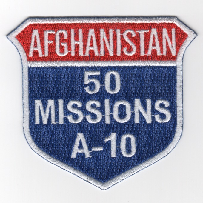 A-10 50 Missions (Afghanistan) Shield