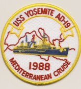 AD-19 USS Yosemite Med '88 Cruise Patch