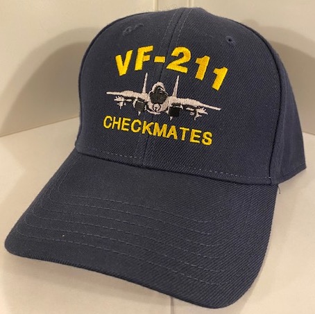 VF-211/F-14 Ballcap (Dk Blue/Dir. Emb.)
