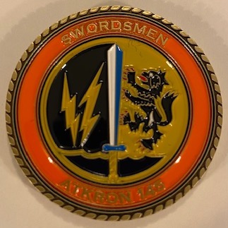A-6E / VA-145 'SWORDSMEN' Coin (Front/Orange)