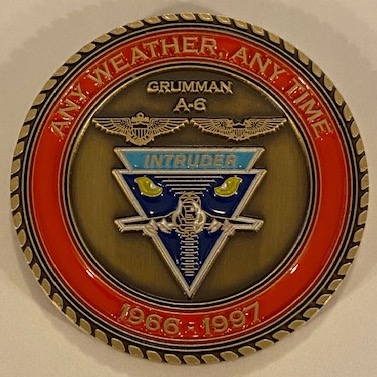 A-6E / VA-196 'MAIN BATTERY' Coin (Back)
