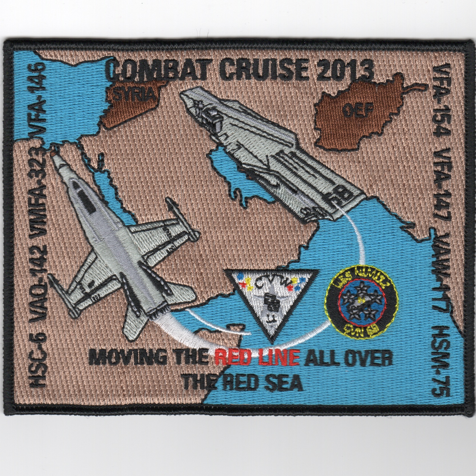 CVN-68/CVW-11 2013 Combat Cruise Patch (Square)