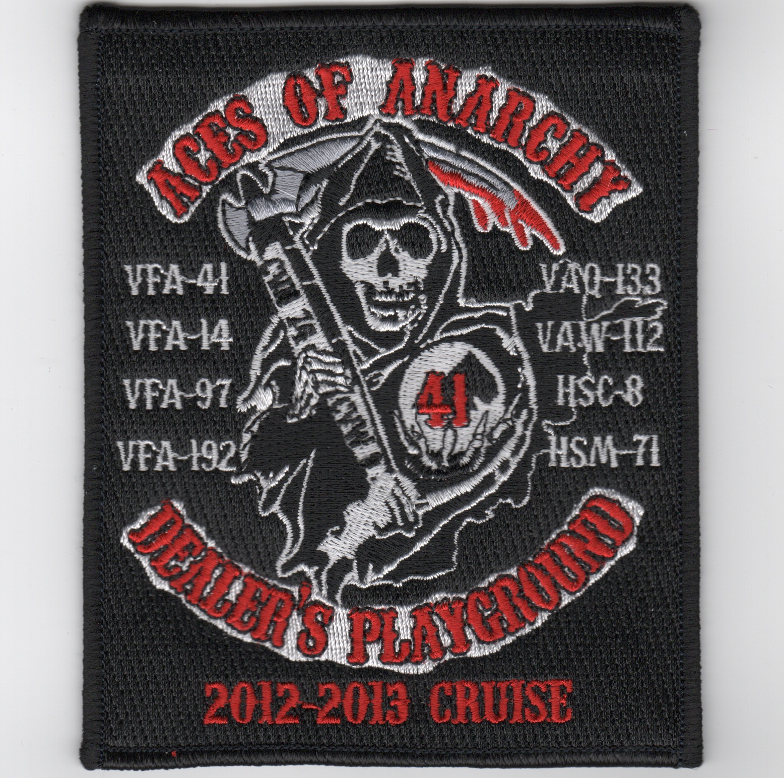 CVN-74 2013 'Aces of Anarchy' Cruise Patch (Square)