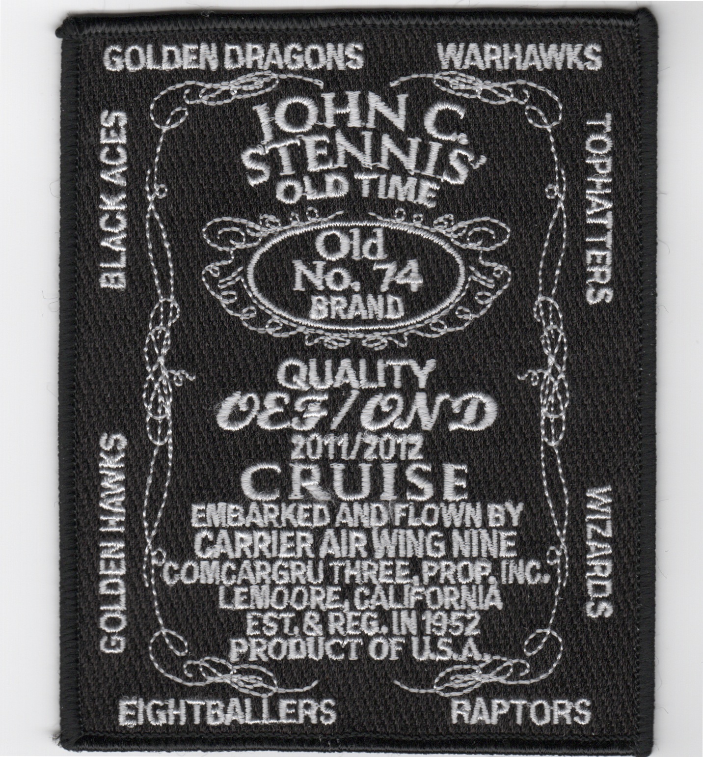 CVN-74/CVW-9 2012 'Jack Daniels' Cruise Patch