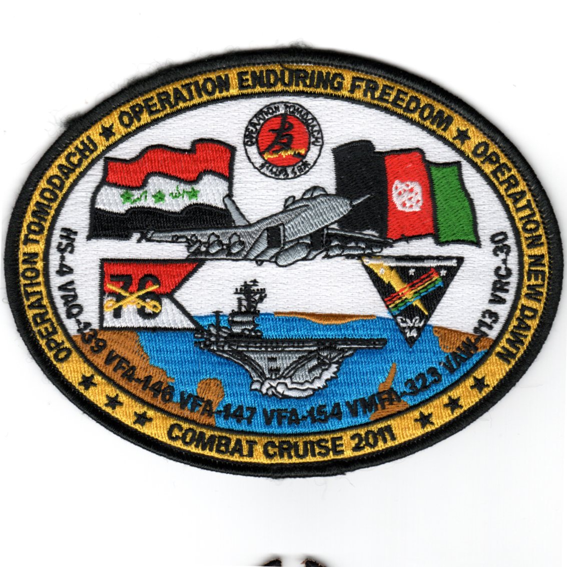 CVN-76/VFA-146 2011 OEF Cruise Patch (Oval)