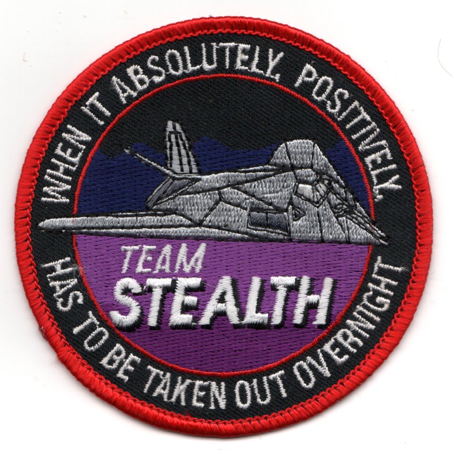 F-117 'Team Stealth' Patch (Red Border)