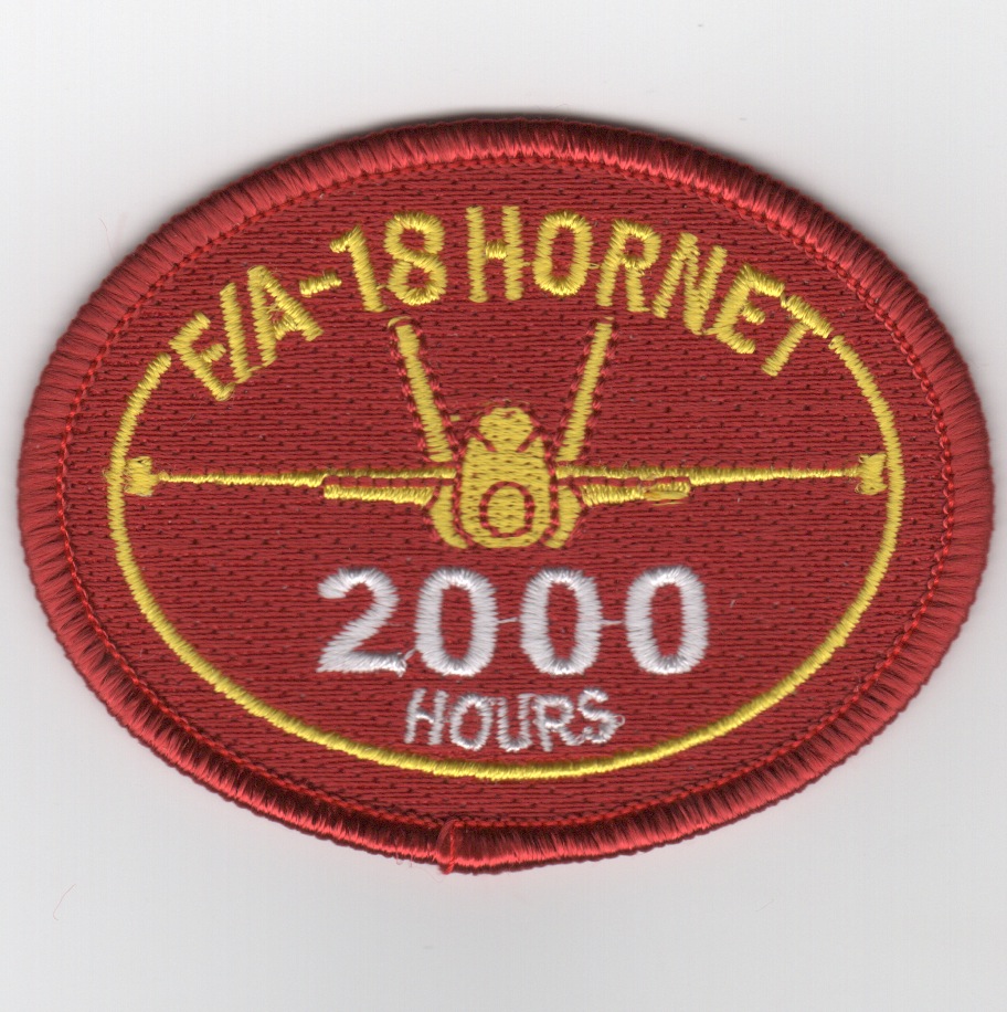 F/A-18 2000 Hours Patch (3-in/Velcro)