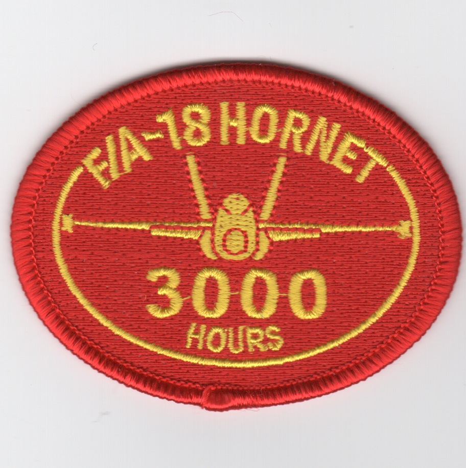 F/A-18 3000 Hours Patch (3.5-in/No Velcro)