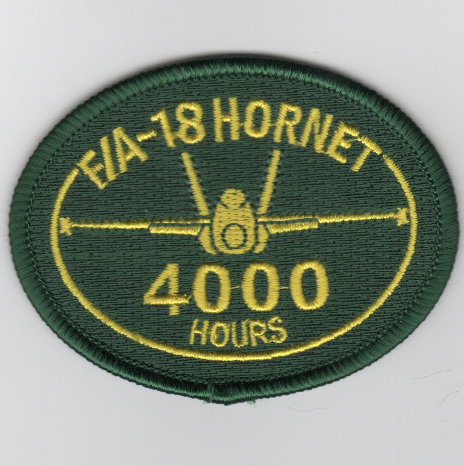 F/A-18 4000 Hours Patch (No Velcro)