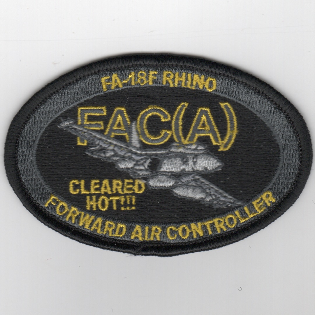 F/A-18F FAC-A Patch (Subd Gray/Oval)