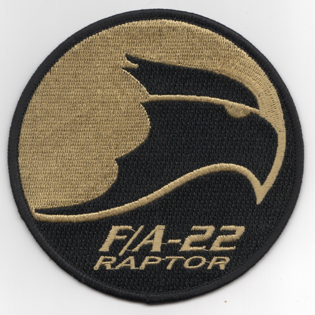 F/A-22 'Raptor' Patch (Black/Gold)
