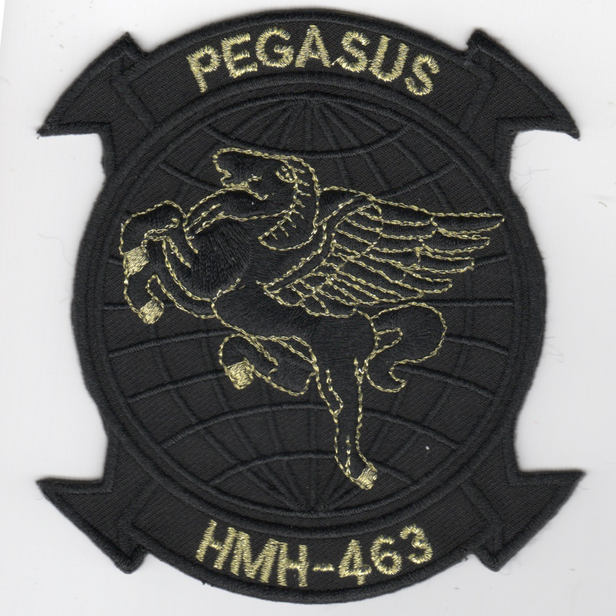 HMH-463 'Pegasus' Patch (Black/Gold Letters)