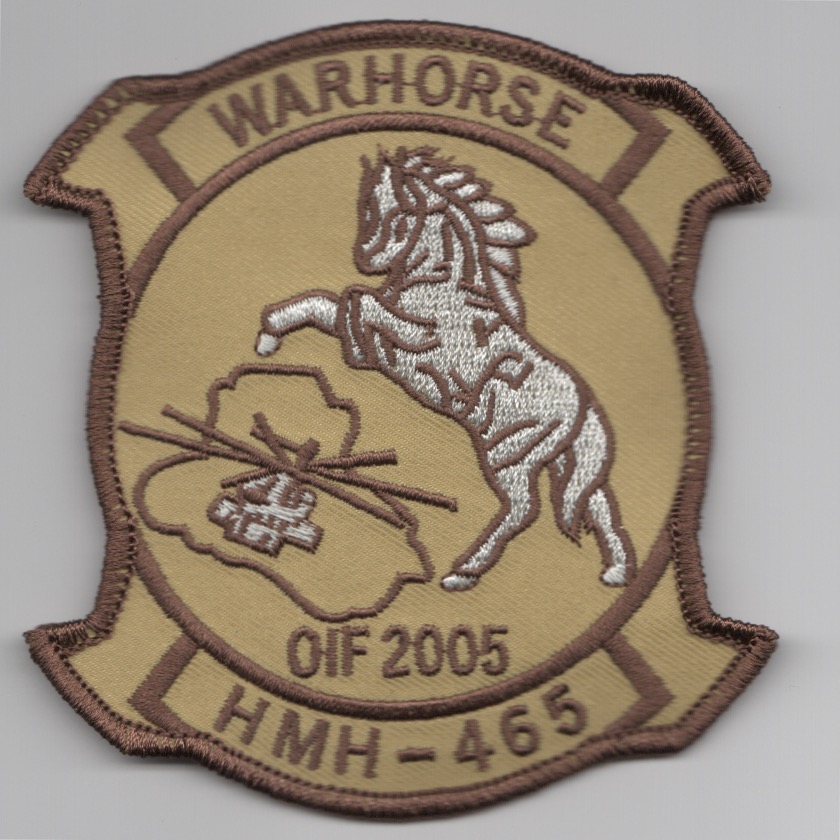 HMH-465 2005 OIF Patch (Desert Background)