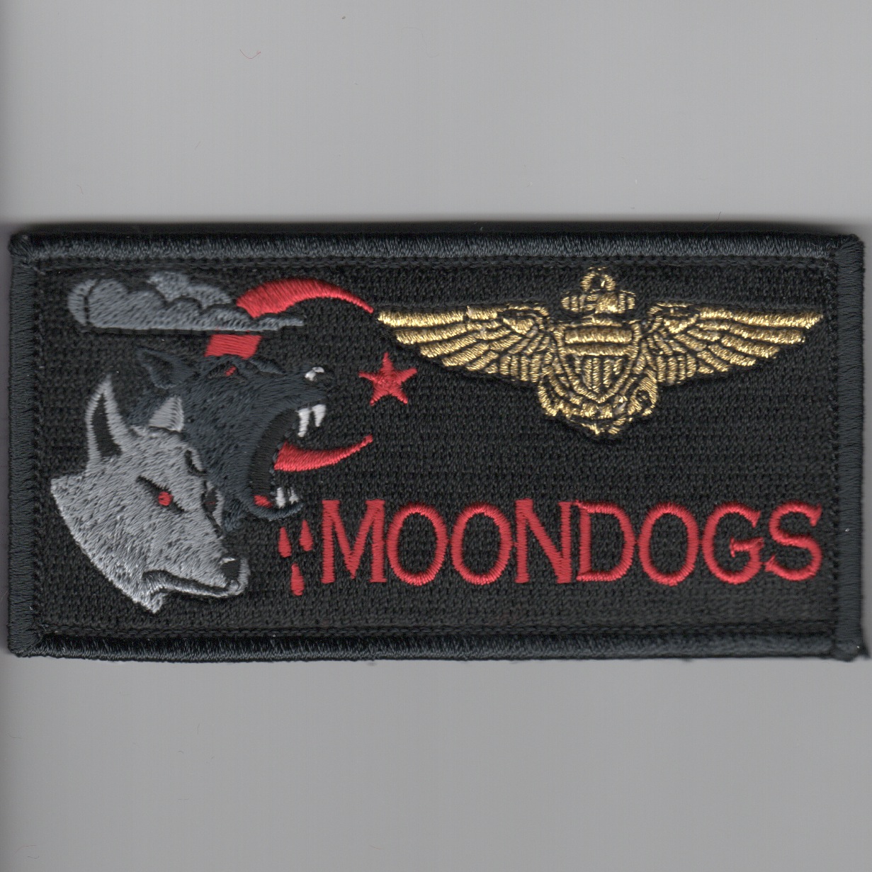 'MOONDOGS' Pilot Nametag (Black)